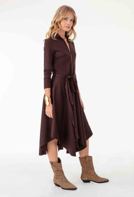 2100 Layla Robe Courte - 733 Marron Glace