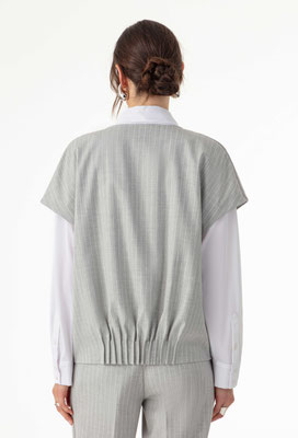 2096 Parker Gilet - 859 Gris Rayé