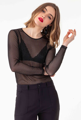 2052 Lumi Haut Resille - 900 Noir