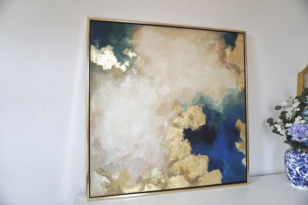 Auftrag mit Rahmung 100x100 cm
