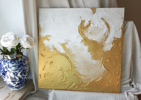 "Goldene Welle" 60x60 cm
