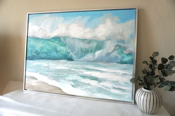 Auftrag mit Rahmung 120x90 cm
