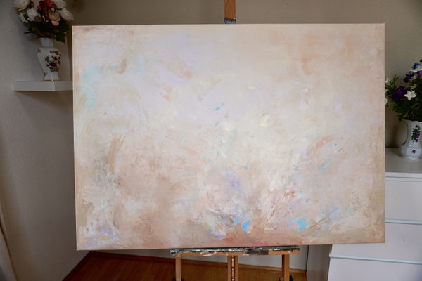 "Rose Feathers" 140 x 100 cm