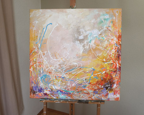 "Infinite Dance" 80 x 80 x 4 cm