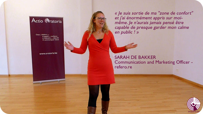 Sarah Prise de Parole en Public Communication Belgique