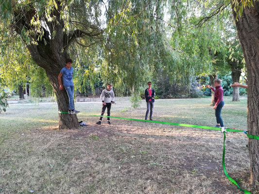 Veillée - SlackLine dans le parc de la MFR du Val de l'Indre