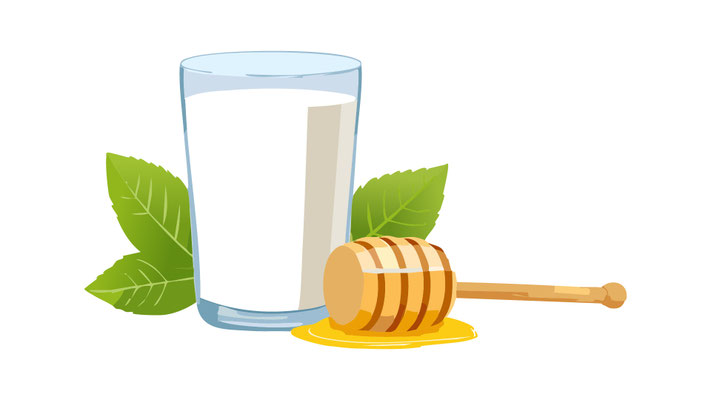 Dessin d'un verre de lait au Miel de Manuka de Nouvelle-Zélande