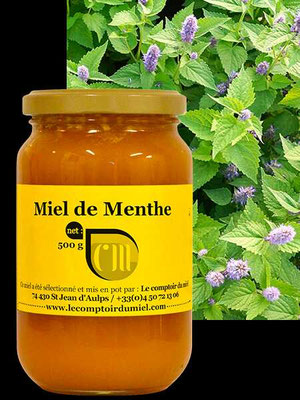 Pot de 300g de Miel de Menthe d'Argentine de Comptoir du Miel
