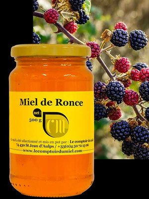 Pot de 300g de Miel de Ronce de France de Comptoir du Miel