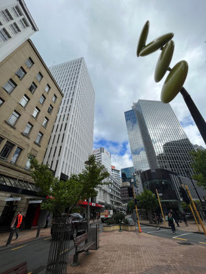Centre ville de Wellington la capitale de Nouvelle-Zélande au sud de l'île nord