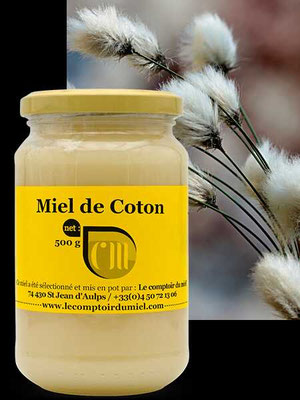 Pot de 300g de Miel de Coton de Grèce de Comptoir du Miel