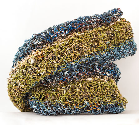gesponnenes Papier, gestrickt 2013, S. Gygax-Zehnder