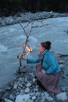 Sandra Gygax, Projekt Landart im Gasterntal Juli 2013