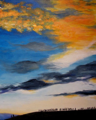 "ohne Titel" 2016, Acryl auf Leinwand, 40 x 50 cm (verkauft)