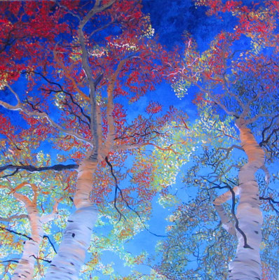 "Bäume" 2012, Acryl auf Leinwand, 80 x 80 cm (verkauft)