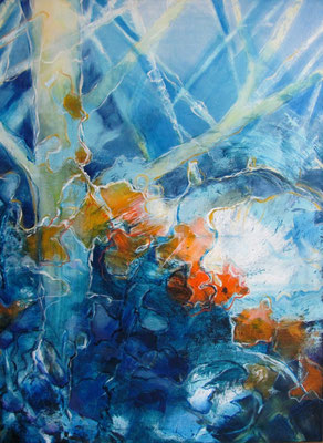 "Lichtbäume II 2015, Acyl auf Leinwand, 60 x 80 cm