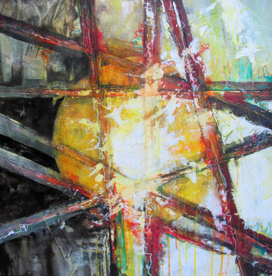 "ohne Titel", 2016, Acryl auf Leinwand, 80 x 80 cm (verkauft)
