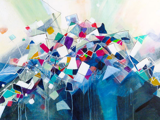 "ohne Titel I" 2024, Acryl auf Leinwand, 80 x 60 cm