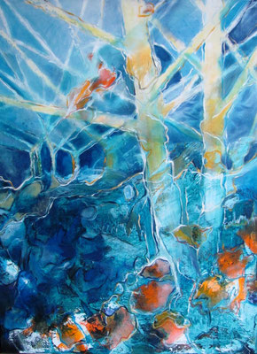 "Lichtbäume I" 2015, Acryl auf Leinwand, 60 x 80 cm