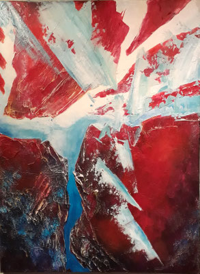 "Lichtwege II" 2017, Acryl auf Leinwand, 60 x 80 cm 