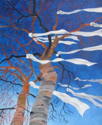 "Versöhnungsbaum" 2014, Acryl auf Leinwand, 50 x 70 cm