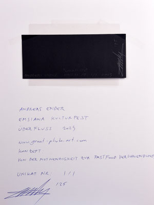 Konzept: Andreas Ender, Format / Rahmen: 40x50x4cm – Preis: je 377,00€ / 2er Set: 610,00€ | Rückseite