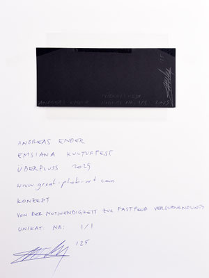 Konzept: Andreas Ender, Format / Rahmen: 40x50x4cm – SOLD!