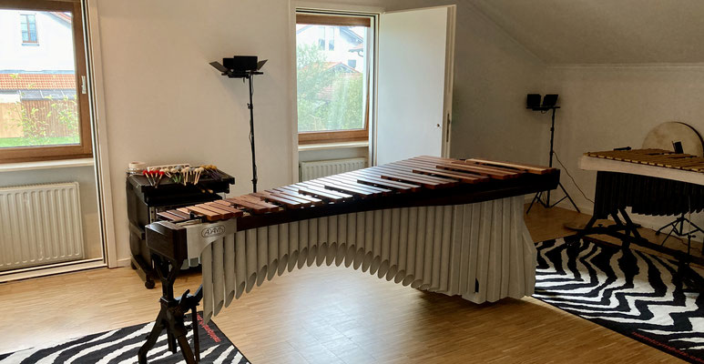 Marimba im Aufnahmeraum der Planet-Ton-Studios