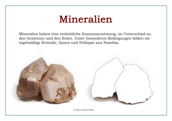 Mineralien - Quarz und Feldspat