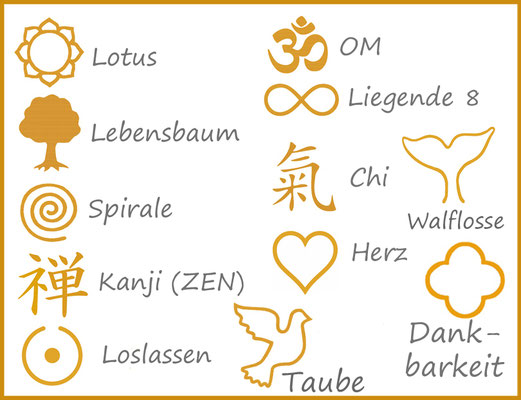 Bosiki Sticksymbole für Meditationskissen & Yogakissen