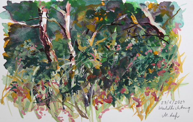 2024_6_23_Waldlichtung bei Weiz_17x24cm_Aquarell_Papier
