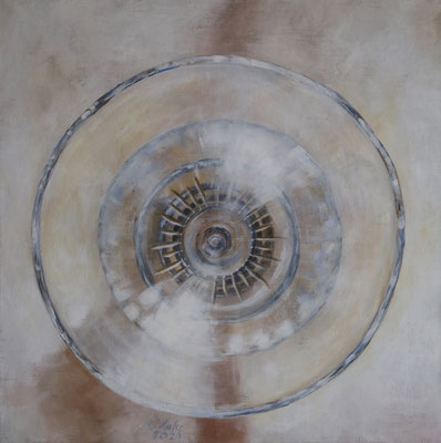 2024_Wasserglas_50x50cm_Acryl_ungrundiertes Leinen