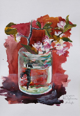 2024_3_21_Blutpflaume_30x20cm_Aquarell_Papier