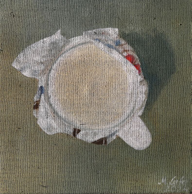 2024_Kaffeemilch_30x30cm_Acryl_ungrundiertes Leinen