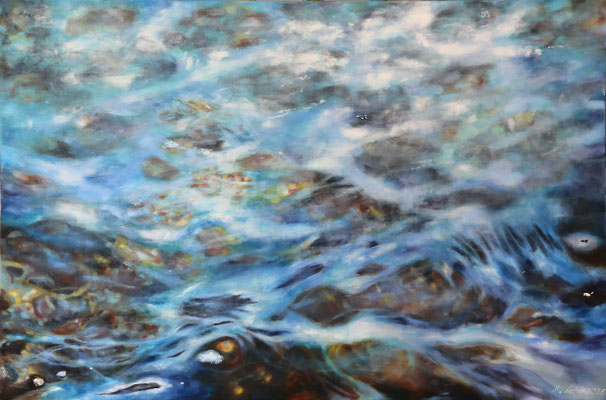 2026_Meer bei Sistiana_80x120cm_Acryl_ungrundierte Baumwolle_ab Juli 2026 verfügbar