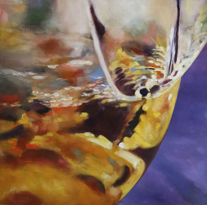 2025_Kräutertee_70x70cm_Acryl_ungrundiertes Leinen