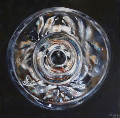 2023_Whiskykaraffe_70x70cm_Acryl_ungrundiertes Leinen_verfügbar