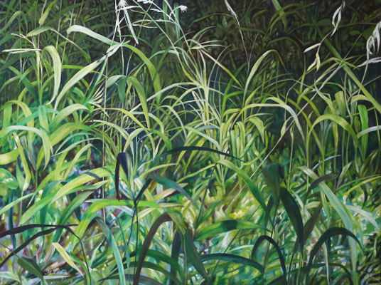 2024_Lärchsattelwiese_90x120cm_Acryl_ungrundiertes Leinen