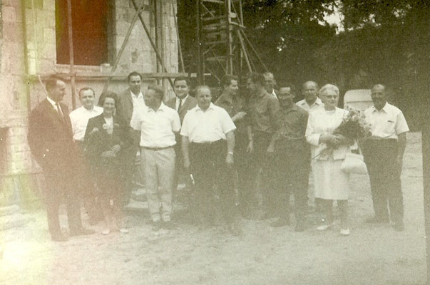 Richtfest des neuen Hauses an der Scharfen Lanke 1966