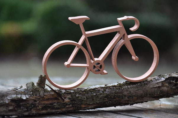 Fotografie von einem Fahrrad zur Dekoration. Funkenflug Design aus Münster für "Münster Souvenirs".