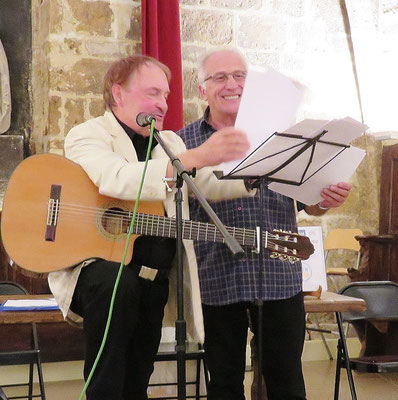  Jean Marie Quiesse et Christian Malaplate - Montpellier - Société des poètes - 11 mai 2017- Photo D. Ferré