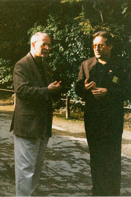 With Peter van den Dungen, the founder of the network, during the International Peace Museum Network conference in Japan, 1998.