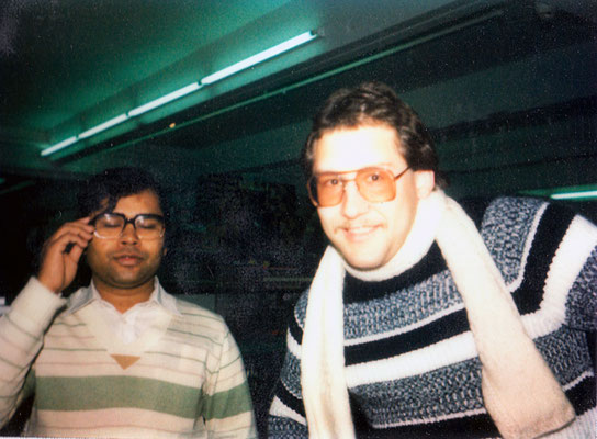 With Indian colleague and friend, Ravinder, 1980.