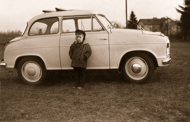 In front of LLoyd Alexander, 1960.