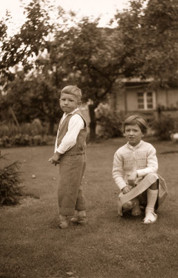 With great cousin Erika, 1962.