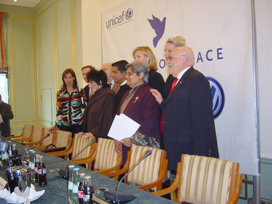 The guests of honour during the press conference