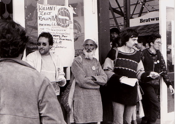 With Sunderlal Bahuguna (Chipko movement) during the first German Environment Day, 1986.