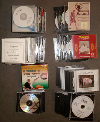 240 DVDs/VCDs on Mahatma Gandhi and 80 DVD/VCD on India