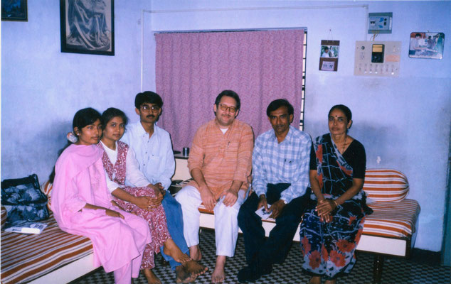 In India with friends, 1998.