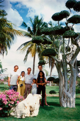 With friends in Thailand, 1993.